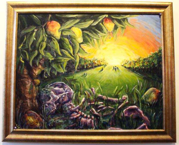 this piece shows the bridge between life and death. throughout my life I've dealt with my fair share of loss and from a young age I knew that it was simply the cycle of life. We decompose and give ourselves back to the earth while the earth simultaneously