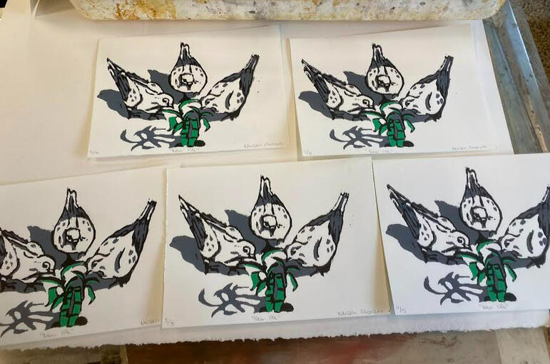 New Life Multi Colored Screen Print