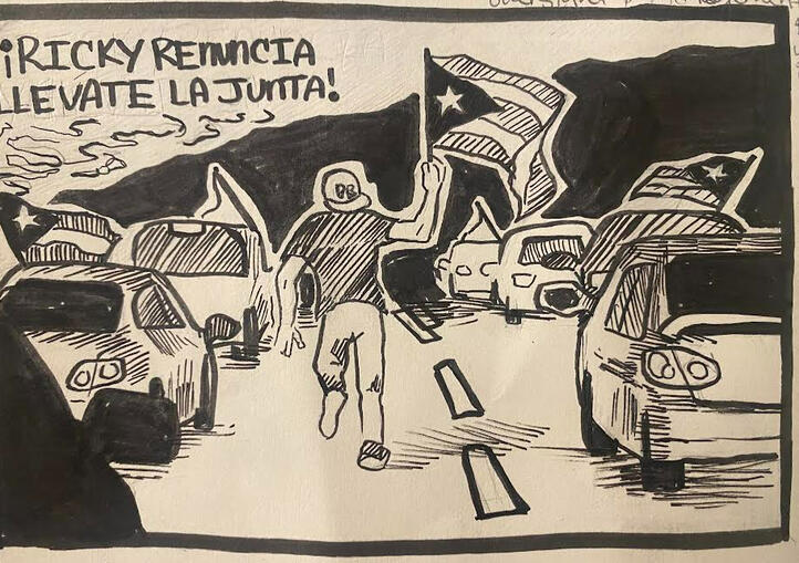 Ricky Renuncia Llevate La Junta! - "Ricky, resign and take the oversight board with you."